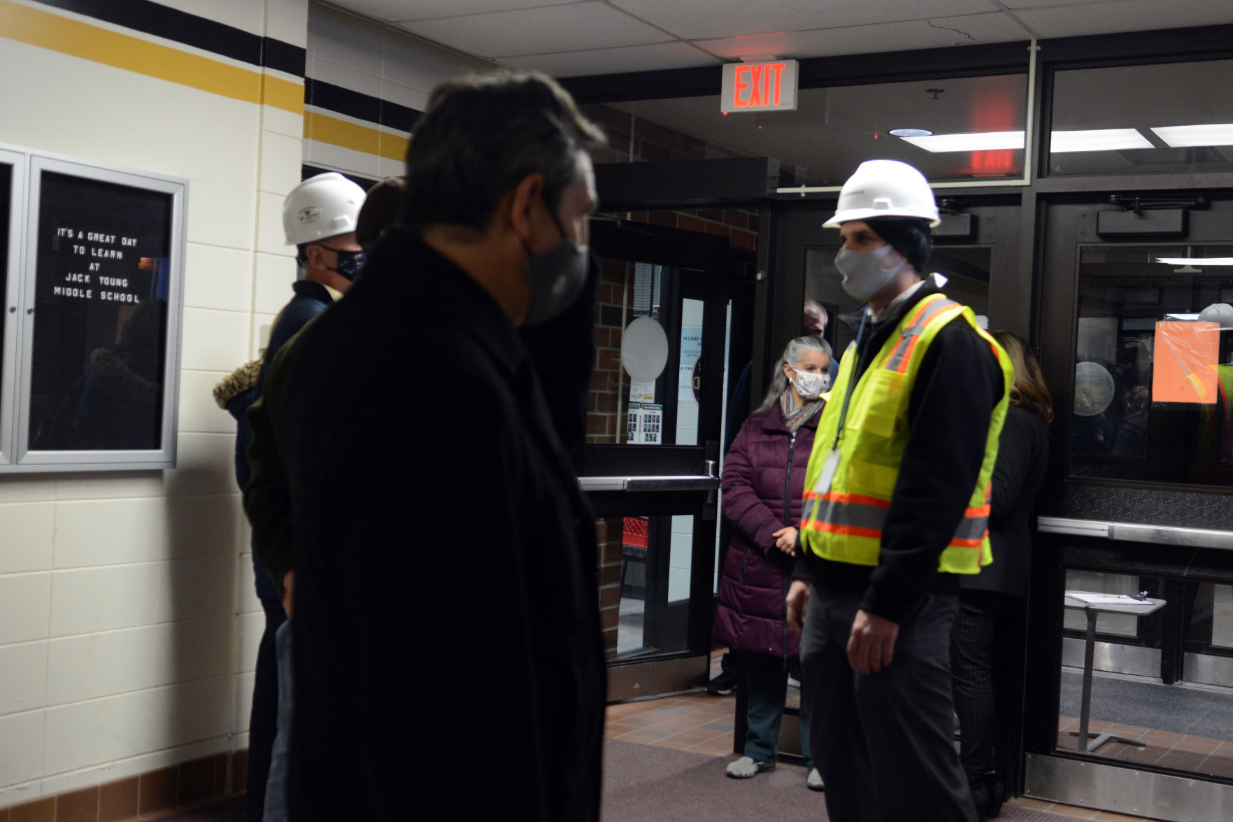 Tour of Jack Young Middle School construction, Dec. 7